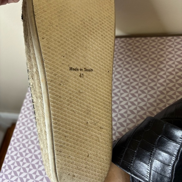 Kanna Women's platform sandals black leather slip on size 41 - Picture 8 of 8